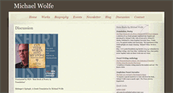 Desktop Screenshot of michaelwolfeauthor.com