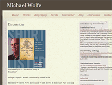 Tablet Screenshot of michaelwolfeauthor.com